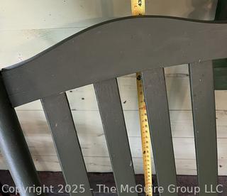 Slat Back Green Painted Porch Rocker<br><br>Rick & Jane

<br><br>

Removal Options:<br><br> Sat (Nov 8) & Sun (Nov 9) 11-3pm, 56 Scotch Hill Rd., Cambridge NY 12816<br><br>

  