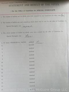 1929-1954 Town of Jackson NY Duplicate Election Summaries. See all Photos in the Gallery <br><br>Wendy Dan Hermione

<br><br>

Removal Options:<br><br> Sat (Nov 8) & Sun (Nov 9) 11-3pm, 56 Scotch Hill Rd., Cambridge NY 12816<br><br>

Sat (Nov 15) 12-2pm, TMG Warehouse, 2800 Juniper St., Fairfax, VA 22031<br><br>

Request Shipping (david@themcguiregroupllc.com)