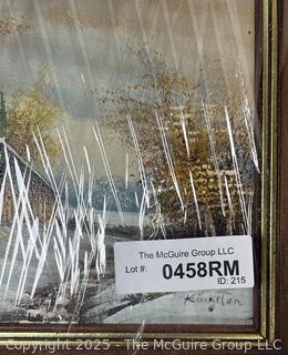Framed Oil on Board of Winter Landscape, Signed Lower Right Kingston<br><br>Wendy Dan Hermione

<br><br>

Removal Options:<br><br> Sat (Nov 8) & Sun (Nov 9) 11-3pm, 56 Scotch Hill Rd., Cambridge NY 12816<br><br>

Sat (Nov 15) 12-2pm, TMG Warehouse, 2800 Juniper St., Fairfax, VA 22031<br><br>

