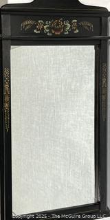Stenciled Wall Mirror. Measures 20 x 35"<br><br>House

<br><br>

Removal Options:<br><br> Sat (Nov 8) & Sun (Nov 9) 11-3pm, 56 Scotch Hill Rd., Cambridge NY 12816<br><br>

Sat (Nov 15) 12-2pm, TMG Warehouse, 2800 Juniper St., Fairfax, VA 22031<br><br>

Request Shipping (david@themcguiregroupllc.com)