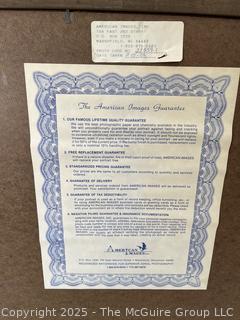 Rick Will Contact Aerial Company to see if Additional Copies are Obtainable. If not, Copies should be made<br>

<br><br>

Removal Options:<br><br> Sat (Nov 8) & Sun (Nov 9) 11-3pm, 56 Scotch Hill Rd., Cambridge NY 12816<br><br>

Sat (Nov 15) 12-2pm, TMG Warehouse, 2800 Juniper St., Fairfax, VA 22031<br><br>

Request Shipping (david@themcguiregroupllc.com)