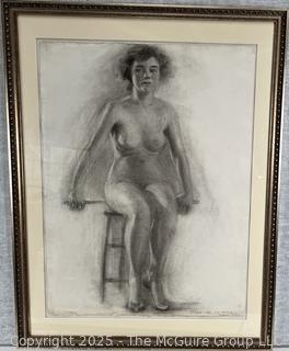 Framed Under Glass Charcoal on Paper of Female Nude Signed by Artist Jennie Mae McGuire<br><br>David & Katherine (Is this 2 sided?)

<br><br>

Removal Options:<br><br> Sat (Nov 8) & Sun (Nov 9) 11-3pm, 56 Scotch Hill Rd., Cambridge NY 12816<br><br>

Sat (Nov 15) 12-2pm, TMG Warehouse, 2800 Juniper St., Fairfax, VA 22031<br><br>

Request Shipping (david@themcguiregroupllc.com)