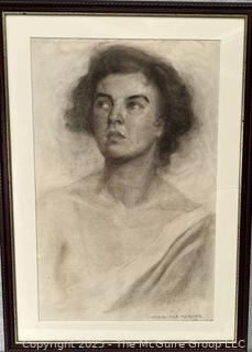 Framed Under Glass Charcoal on Paper Titled, "Dreaming Of Something More" Signed by Artist Jennie Mae McGuire. February 1916<br><br>David & Katherine

<br><br>

Removal Options:<br><br> Sat (Nov 8) & Sun (Nov 9) 11-3pm, 56 Scotch Hill Rd., Cambridge NY 12816<br><br>

Sat (Nov 15) 12-2pm, TMG Warehouse, 2800 Juniper St., Fairfax, VA 22031<br><br>

Request Shipping (david@themcguiregroupllc.com)