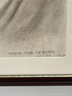 Framed Under Glass Charcoal on Paper Titled, "Dreaming Of Something More" Signed by Artist Jennie Mae McGuire. February 1916<br><br>David & Katherine

<br><br>

Removal Options:<br><br> Sat (Nov 8) & Sun (Nov 9) 11-3pm, 56 Scotch Hill Rd., Cambridge NY 12816<br><br>

Sat (Nov 15) 12-2pm, TMG Warehouse, 2800 Juniper St., Fairfax, VA 22031<br><br>

Request Shipping (david@themcguiregroupllc.com)