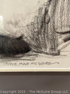 Framed Under Glass Charcoal Pencil on Paper Titled, "Lady In Repose" Signed by Artist Jennie Mae McGuire<br><br>Mick & Christina

<br><br>

Removal Options:<br><br> Sat (Nov 8) & Sun (Nov 9) 11-3pm, 56 Scotch Hill Rd., Cambridge NY 12816<br><br>

Sat (Nov 15) 12-2pm, TMG Warehouse, 2800 Juniper St., Fairfax, VA 22031<br><br>

Request Shipping (david@themcguiregroupllc.com)
