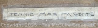 Framed Under Glass Charcoal Pencil On Paper Titled, "Winter Errands At The Post Office" Signed Jennie Mae McGuire<br><br>Bonnie & Kent

<br><br>

Removal Options:<br><br> Sat (Nov 8) & Sun (Nov 9) 11-3pm, 56 Scotch Hill Rd., Cambridge NY 12816<br><br>

Sat (Nov 15) 12-2pm, TMG Warehouse, 2800 Juniper St., Fairfax, VA 22031<br><br>

Request Shipping (david@themcguiregroupllc.com)