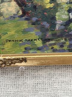 Framed Oil on Artists Board of Upper Hudson Valley Landscape Signed Jennie Mae McGuire. Circa 1910 <br><br>Wendy Dan Hermione

<br><br>

Removal Options:<br><br> Sat (Nov 8) & Sun (Nov 9) 11-3pm, 56 Scotch Hill Rd., Cambridge NY 12816<br><br>

Sat (Nov 15) 12-2pm, TMG Warehouse, 2800 Juniper St., Fairfax, VA 22031<br><br>

Request Shipping (david@themcguiregroupllc.com)