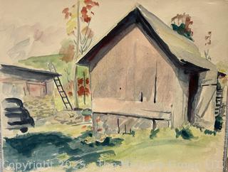 Unframed Watercolor Sketch Book Pages by Artist Jennie Mae McGuire<br><br>Bonnie & Kent

<br><br>

Removal Options:<br><br> Sat (Nov 8) & Sun (Nov 9) 11-3pm, 56 Scotch Hill Rd., Cambridge NY 12816<br><br>

Sat (Nov 15) 12-2pm, TMG Warehouse, 2800 Juniper St., Fairfax, VA 22031<br><br>

Request Shipping (david@themcguiregroupllc.com)