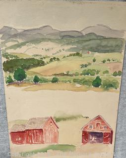 Unframed Watercolor Sketch Book Pages by Artist Jennie Mae McGuire<br><br>Bonnie & Kent

<br><br>

Removal Options:<br><br> Sat (Nov 8) & Sun (Nov 9) 11-3pm, 56 Scotch Hill Rd., Cambridge NY 12816<br><br>

Sat (Nov 15) 12-2pm, TMG Warehouse, 2800 Juniper St., Fairfax, VA 22031<br><br>

Request Shipping (david@themcguiregroupllc.com)