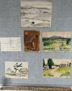 Unframed Watercolor Sketch Book Pages by Artist Jennie Mae McGuire<br><br><br>Caitlin & Josh

<br><br>

Removal Options:<br><br> Sat (Nov 8) & Sun (Nov 9) 11-3pm, 56 Scotch Hill Rd., Cambridge NY 12816<br><br>

Sat (Nov 15) 12-2pm, TMG Warehouse, 2800 Juniper St., Fairfax, VA 22031<br><br>

Request Shipping (david@themcguiregroupllc.com)
