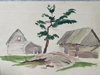 Unframed Watercolor Sketch Book Pages by Artist Jennie Mae McGuire<br><br><br>Caitlin & Josh

<br><br>

Removal Options:<br><br> Sat (Nov 8) & Sun (Nov 9) 11-3pm, 56 Scotch Hill Rd., Cambridge NY 12816<br><br>

Sat (Nov 15) 12-2pm, TMG Warehouse, 2800 Juniper St., Fairfax, VA 22031<br><br>

Request Shipping (david@themcguiregroupllc.com)