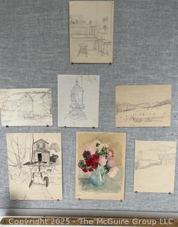 Unframed Watercolor Sketch Book Pages by Artist Jennie Mae McGuire<br><br>House

<br><br>

Removal Options:<br><br> Sat (Nov 8) & Sun (Nov 9) 11-3pm, 56 Scotch Hill Rd., Cambridge NY 12816<br><br>

Sat (Nov 15) 12-2pm, TMG Warehouse, 2800 Juniper St., Fairfax, VA 22031<br><br>

Request Shipping (david@themcguiregroupllc.com)