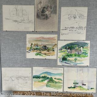 (8) Small Sketches, Charcoals and Watercolors on Paper by Jennie Mae McGuire <br><br>Caitlin & Josh

<br><br>

Removal Options:<br><br> Sat (Nov 8) & Sun (Nov 9) 11-3pm, 56 Scotch Hill Rd., Cambridge NY 12816<br><br>

Sat (Nov 15) 12-2pm, TMG Warehouse, 2800 Juniper St., Fairfax, VA 22031<br><br>

Request Shipping (david@themcguiregroupllc.com)