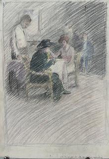 (8) Small Sketches, Charcoals and Watercolors on Paper by Jennie Mae McGuire <br><br>Caitlin & Josh

<br><br>

Removal Options:<br><br> Sat (Nov 8) & Sun (Nov 9) 11-3pm, 56 Scotch Hill Rd., Cambridge NY 12816<br><br>

Sat (Nov 15) 12-2pm, TMG Warehouse, 2800 Juniper St., Fairfax, VA 22031<br><br>

Request Shipping (david@themcguiregroupllc.com)