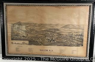 Framed Under Glass Print Depiction of Salem NY Circa 1789 by James Honeywood. Measures 25 x 37"<br><br>Wendy Dan Hermione

<br><br>

Removal Options:<br><br> Sat (Nov 8) & Sun (Nov 9) 11-3pm, 56 Scotch Hill Rd., Cambridge NY 12816<br><br>

Sat (Nov 15) 12-2pm, TMG Warehouse, 2800 Juniper St., Fairfax, VA 22031<br><br>

Request Shipping (david@themcguiregroupllc.com)