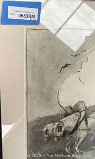 Framed Under Glass Charcoal on Paper of Plowing Signed by Artist Jennie Mae McGuire<br><br>David & Katherine

<br><br>

Removal Options:<br><br> Sat (Nov 8) & Sun (Nov 9) 11-3pm, 56 Scotch Hill Rd., Cambridge NY 12816<br><br>

Sat (Nov 15) 12-2pm, TMG Warehouse, 2800 Juniper St., Fairfax, VA 22031<br><br>

Request Shipping (david@themcguiregroupllc.com)