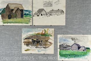 Four (4) Small Works On Paper By Jennie Mae McGuire<br><br>Caitlin & Josh

<br><br>

Removal Options:<br><br> Sat (Nov 8) & Sun (Nov 9) 11-3pm, 56 Scotch Hill Rd., Cambridge NY 12816<br><br>

Sat (Nov 15) 12-2pm, TMG Warehouse, 2800 Juniper St., Fairfax, VA 22031<br><br>

Request Shipping (david@themcguiregroupllc.com)