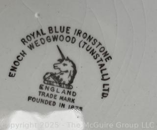 Set of Blue and White Enoch Wedgwood Tunstall Royal Ironstone Dinnerware and Transferware Plate<br><br>House<br><br>

<br><br>

Removal Options:<br><br> Sat (Nov 8) & Sun (Nov 9) 11-3pm, 56 Scotch Hill Rd., Cambridge NY 12816<br><br>

Sat (Nov 15) 12-2pm, TMG Warehouse, 2800 Juniper St., Fairfax, VA 22031<br><br>

Request Shipping (david@themcguiregroupllc.com)
