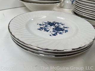 Set of Blue and White Enoch Wedgwood Tunstall Royal Ironstone Dinnerware and Transferware Plate<br><br>House<br><br>

<br><br>

Removal Options:<br><br> Sat (Nov 8) & Sun (Nov 9) 11-3pm, 56 Scotch Hill Rd., Cambridge NY 12816<br><br>

Sat (Nov 15) 12-2pm, TMG Warehouse, 2800 Juniper St., Fairfax, VA 22031<br><br>

Request Shipping (david@themcguiregroupllc.com)