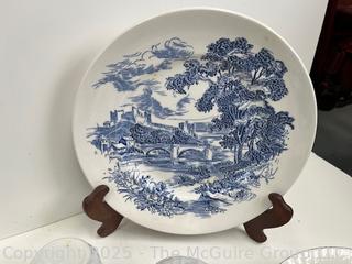 Set of Blue and White Enoch Wedgwood Tunstall Royal Ironstone Dinnerware and Transferware Plate<br><br>House<br><br>

<br><br>

Removal Options:<br><br> Sat (Nov 8) & Sun (Nov 9) 11-3pm, 56 Scotch Hill Rd., Cambridge NY 12816<br><br>

Sat (Nov 15) 12-2pm, TMG Warehouse, 2800 Juniper St., Fairfax, VA 22031<br><br>

Request Shipping (david@themcguiregroupllc.com)