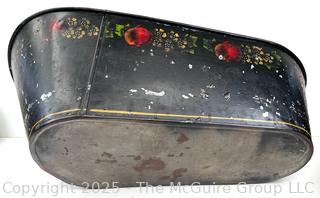 Folk Art Tole Painted Childs Bathtub<br><br>House

<br><br>

Removal Options:<br><br> Sat (Nov 8) & Sun (Nov 9) 11-3pm, 56 Scotch Hill Rd., Cambridge NY 12816<br><br>

Sat (Nov 15) 12-2pm, TMG Warehouse, 2800 Juniper St., Fairfax, VA 22031<br><br>

Request Shipping (david@themcguiregroupllc.com)  