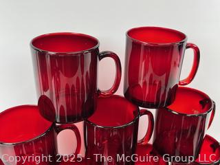 Set of Ruby Red Glassware. Made in France<br><br>Rick & Jane

<br><br>

Removal Options:<br><br> Sat (Nov 8) & Sun (Nov 9) 11-3pm, 56 Scotch Hill Rd., Cambridge NY 12816<br><br>

Sat (Nov 15) 12-2pm, TMG Warehouse, 2800 Juniper St., Fairfax, VA 22031<br><br>

Request Shipping (david@themcguiregroupllc.com)