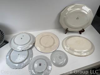 Group of Porcelain Plates and Platters<br><br>David & Katherine

<br><br>

Removal Options:<br><br> Sat (Nov 8) & Sun (Nov 9) 11-3pm, 56 Scotch Hill Rd., Cambridge NY 12816<br><br>

Sat (Nov 15) 12-2pm, TMG Warehouse, 2800 Juniper St., Fairfax, VA 22031<br><br>

Request Shipping (david@themcguiregroupllc.com)
