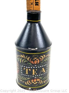 Stenciled Toleware Tea Jar by Jane Hanks<br><br>House

<br><br>

Removal Options:<br><br> Sat (Nov 8) & Sun (Nov 9) 11-3pm, 56 Scotch Hill Rd., Cambridge NY 12816<br><br>

Sat (Nov 15) 12-2pm, TMG Warehouse, 2800 Juniper St., Fairfax, VA 22031<br><br>

Request Shipping (david@themcguiregroupllc.com)
