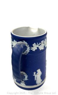 Two (2) English Wedgwood Cobalt Blue Jasperware Jugs<br><br>Wendy Dan Hermione

<br><br>

Removal Options:<br><br> Sat (Nov 8) & Sun (Nov 9) 11-3pm, 56 Scotch Hill Rd., Cambridge NY 12816<br><br>

Sat (Nov 15) 12-2pm, TMG Warehouse, 2800 Juniper St., Fairfax, VA 22031<br><br>

Request Shipping (david@themcguiregroupllc.com)