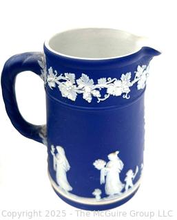 Two (2) English Wedgwood Cobalt Blue Jasperware Jugs<br><br>Wendy Dan Hermione

<br><br>

Removal Options:<br><br> Sat (Nov 8) & Sun (Nov 9) 11-3pm, 56 Scotch Hill Rd., Cambridge NY 12816<br><br>

Sat (Nov 15) 12-2pm, TMG Warehouse, 2800 Juniper St., Fairfax, VA 22031<br><br>

Request Shipping (david@themcguiregroupllc.com)
