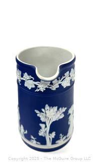 Two (2) English Wedgwood Cobalt Blue Jasperware Jugs<br><br>Wendy Dan Hermione

<br><br>

Removal Options:<br><br> Sat (Nov 8) & Sun (Nov 9) 11-3pm, 56 Scotch Hill Rd., Cambridge NY 12816<br><br>

Sat (Nov 15) 12-2pm, TMG Warehouse, 2800 Juniper St., Fairfax, VA 22031<br><br>

Request Shipping (david@themcguiregroupllc.com)