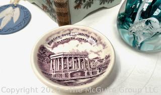 Group of Porcelain and Glassware Including Wedgwood and a Paperweight<br><br>Wendy Dan Hermione

<br><br>

Removal Options:<br><br> Sat (Nov 8) & Sun (Nov 9) 11-3pm, 56 Scotch Hill Rd., Cambridge NY 12816<br><br>

Sat (Nov 15) 12-2pm, TMG Warehouse, 2800 Juniper St., Fairfax, VA 22031<br><br>

Request Shipping (david@themcguiregroupllc.com)