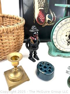 Gathering Basket, Serving Tray, Flower Frogs, Family Scale, Bone Awl Etc<br><br>Wendy Dan Hermione

<br><br>

Removal Options:<br><br> Sat (Nov 8) & Sun (Nov 9) 11-3pm, 56 Scotch Hill Rd., Cambridge NY 12816<br><br>

Sat (Nov 15) 12-2pm, TMG Warehouse, 2800 Juniper St., Fairfax, VA 22031<br><br>

Request Shipping (david@themcguiregroupllc.com)