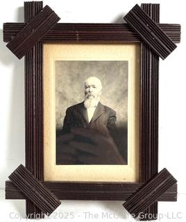 Photo Portrait of Man in Rustic Frame <br><br>Mick & Christina<br><br>

<br><br>

Removal Options:<br><br> Sat (Nov 8) & Sun (Nov 9) 11-3pm, 56 Scotch Hill Rd., Cambridge NY 12816<br><br>

Sat (Nov 15) 12-2pm, TMG Warehouse, 2800 Juniper St., Fairfax, VA 22031<br><br>

Request Shipping (david@themcguiregroupllc.com) 