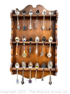 Spoon Collection and Wall Rack. Includes 4 Sterling<br><br>Rick & Jane

<br><br>

Removal Options:<br><br> Sat (Nov 8) & Sun (Nov 9) 11-3pm, 56 Scotch Hill Rd., Cambridge NY 12816<br><br>

Sat (Nov 15) 12-2pm, TMG Warehouse, 2800 Juniper St., Fairfax, VA 22031<br><br>

Request Shipping (david@themcguiregroupllc.com)