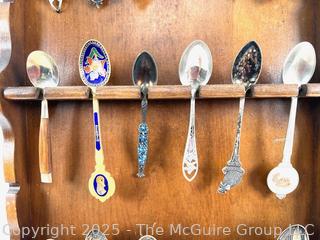 Spoon Collection and Wall Rack. Includes 4 Sterling<br><br>Rick & Jane

<br><br>

Removal Options:<br><br> Sat (Nov 8) & Sun (Nov 9) 11-3pm, 56 Scotch Hill Rd., Cambridge NY 12816<br><br>

Sat (Nov 15) 12-2pm, TMG Warehouse, 2800 Juniper St., Fairfax, VA 22031<br><br>

Request Shipping (david@themcguiregroupllc.com)