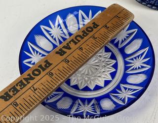 Two (2) Blue & White Transfer Porcelain Plates and a Cut to Clear Bohemian Glass Plate<br><br>Wendy Dan Hermione

<br><br>

Removal Options:<br><br> Sat (Nov 8) & Sun (Nov 9) 11-3pm, 56 Scotch Hill Rd., Cambridge NY 12816<br><br>

Sat (Nov 15) 12-2pm, TMG Warehouse, 2800 Juniper St., Fairfax, VA 22031<br><br>

Request Shipping (david@themcguiregroupllc.com)