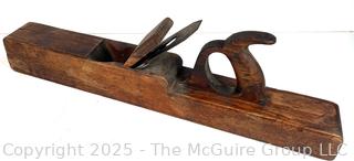 22"L Wooden #4 Smoothing Plane w/ Cast Steel <br><br>Caitlin & Josh

<br><br>

Removal Options:<br><br> Sat (Nov 8) & Sun (Nov 9) 11-3pm, 56 Scotch Hill Rd., Cambridge NY 12816<br><br>

Sat (Nov 15) 12-2pm, TMG Warehouse, 2800 Juniper St., Fairfax, VA 22031<br><br>

Request Shipping (david@themcguiregroupllc.com) 