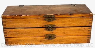 Wooden 3 Drawer Chest w/ Spur Augur Bits Measures 3 x 3 10" <br><br>Dylan & Erin

<br><br>

Removal Options:<br><br> Sat (Nov 8) & Sun (Nov 9) 11-3pm, 56 Scotch Hill Rd., Cambridge NY 12816<br><br>

Sat (Nov 15) 12-2pm, TMG Warehouse, 2800 Juniper St., Fairfax, VA 22031<br><br>

Request Shipping (david@themcguiregroupllc.com)