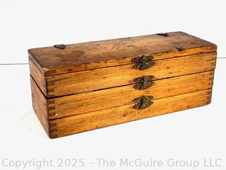 Wooden 3 Drawer Chest w/ Spur Augur Bits Measures 3 x 3 10" <br><br>Dylan & Erin

<br><br>

Removal Options:<br><br> Sat (Nov 8) & Sun (Nov 9) 11-3pm, 56 Scotch Hill Rd., Cambridge NY 12816<br><br>

Sat (Nov 15) 12-2pm, TMG Warehouse, 2800 Juniper St., Fairfax, VA 22031<br><br>

Request Shipping (david@themcguiregroupllc.com)