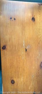 Knotty Wood table w/ P Padded Bench Seats <br><br>House

<br><br>

Removal Options:<br><br> Sat (Nov 8) & Sun (Nov 9) 11-3pm, 56 Scotch Hill Rd., Cambridge NY 12816<br><br>

Sat (Nov 15) 12-2pm, TMG Warehouse, 2800 Juniper St., Fairfax, VA 22031<br><br>

Request Shipping (david@themcguiregroupllc.com)