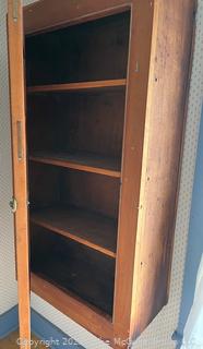 19th C Four (4) Shelf Pine Wall Cabinet w/ Single Door.  Measures 27 x 13 x 50"T <br><br>House

<br><br>

Removal Options:<br><br> Sat (Nov 8) & Sun (Nov 9) 11-3pm, 56 Scotch Hill Rd., Cambridge NY 12816<br><br>

Sat (Nov 15) 12-2pm, TMG Warehouse, 2800 Juniper St., Fairfax, VA 22031<br><br>

Request Shipping (david@themcguiregroupllc.com)