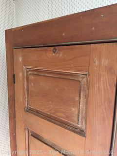 19th C Four (4) Shelf Pine Wall Cabinet w/ Single Door.  Measures 27 x 13 x 50"T <br><br>House

<br><br>

Removal Options:<br><br> Sat (Nov 8) & Sun (Nov 9) 11-3pm, 56 Scotch Hill Rd., Cambridge NY 12816<br><br>

Sat (Nov 15) 12-2pm, TMG Warehouse, 2800 Juniper St., Fairfax, VA 22031<br><br>

Request Shipping (david@themcguiregroupllc.com)