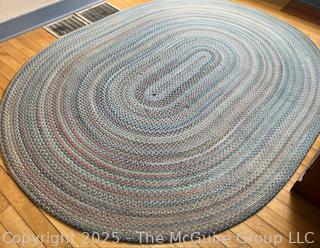 Braided Rug. Measures 86 x 110" <br><br>House

<br><br>

Removal Options:<br><br> Sat (Nov 8) & Sun (Nov 9) 11-3pm, 56 Scotch Hill Rd., Cambridge NY 12816<br><br>

Sat (Nov 15) 12-2pm, TMG Warehouse, 2800 Juniper St., Fairfax, VA 22031<br><br>

Request Shipping (david@themcguiregroupllc.com)