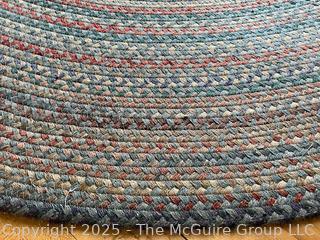 Braided Rug. Measures 86 x 110" <br><br>House

<br><br>

Removal Options:<br><br> Sat (Nov 8) & Sun (Nov 9) 11-3pm, 56 Scotch Hill Rd., Cambridge NY 12816<br><br>

Sat (Nov 15) 12-2pm, TMG Warehouse, 2800 Juniper St., Fairfax, VA 22031<br><br>

Request Shipping (david@themcguiregroupllc.com)