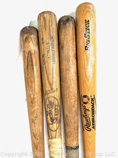 Four (4)Wood Baseball Bats Including Rawlings Big Stick Adirondack Pro Model, Louisville Slugger Yankees Baseball Bat and M110<br><br> Ellie/Caitlin & Josh Will Divide

<br><br>

Removal Options:<br><br> Sat (Nov 8) & Sun (Nov 9) 11-3pm, 56 Scotch Hill Rd., Cambridge NY 12816<br><br>

Sat (Nov 15) 12-2pm, TMG Warehouse, 2800 Juniper St., Fairfax, VA 22031<br><br>

Request Shipping (david@themcguiregroupllc.com)