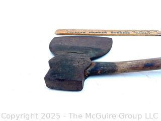 Broad Head/Hewing Hand Axe (S.S.Buzzell -Boston - Cast Steel)<br><br>Bonnie & Kent

<br><br>

Removal Options:<br><br> Sat (Nov 8) & Sun (Nov 9) 11-3pm, 56 Scotch Hill Rd., Cambridge NY 12816<br><br>

Sat (Nov 15) 12-2pm, TMG Warehouse, 2800 Juniper St., Fairfax, VA 22031<br><br>

Request Shipping (david@themcguiregroupllc.com)