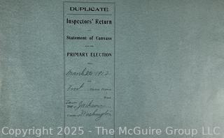 Town of Jackson NY 17 x 18 x 26 Galvanized Election Box and Duplicate Records Circa 1910-20.  See All the Photos in the Gallery<br><br>Distribute Individual Pages w/ "William J. McGuire" Signature

<br><br>

Removal Options:<br><br> Sat (Nov 8) & Sun (Nov 9) 11-3pm, 56 Scotch Hill Rd., Cambridge NY 12816<br><br>

Sat (Nov 15) 12-2pm, TMG Warehouse, 2800 Juniper St., Fairfax, VA 22031<br><br>

Request Shipping (david@themcguiregroupllc.com)