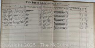 Town of Jackson NY 17 x 18 x 26 Galvanized Election Box and Duplicate Records Circa 1910-20.  See All the Photos in the Gallery<br><br>Distribute Individual Pages w/ "William J. McGuire" Signature

<br><br>

Removal Options:<br><br> Sat (Nov 8) & Sun (Nov 9) 11-3pm, 56 Scotch Hill Rd., Cambridge NY 12816<br><br>

Sat (Nov 15) 12-2pm, TMG Warehouse, 2800 Juniper St., Fairfax, VA 22031<br><br>

Request Shipping (david@themcguiregroupllc.com)