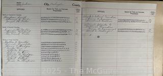 Town of Jackson NY 17 x 18 x 26 Galvanized Election Box and Duplicate Records Circa 1910-20.  See All the Photos in the Gallery<br><br>Distribute Individual Pages w/ "William J. McGuire" Signature

<br><br>

Removal Options:<br><br> Sat (Nov 8) & Sun (Nov 9) 11-3pm, 56 Scotch Hill Rd., Cambridge NY 12816<br><br>

Sat (Nov 15) 12-2pm, TMG Warehouse, 2800 Juniper St., Fairfax, VA 22031<br><br>

Request Shipping (david@themcguiregroupllc.com)